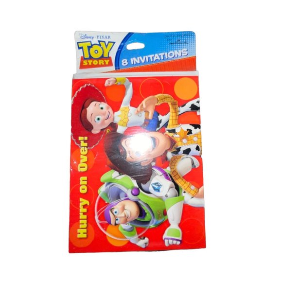 NIP Hallmark Disney Toy Story Birthday Party Invitations 8Ct Andy Buzz Lightyear - Picture 1 of 3